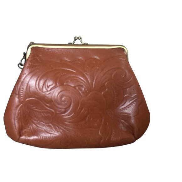 Patricia Nash Handbags - Patricia Nash Savena Tooled Leather Framed Kiss-Lock Wristlet Wallet Florence